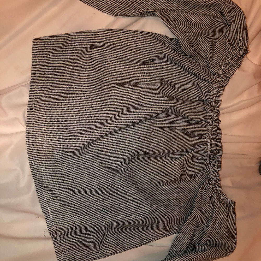 brandy melville off the shoulder striped top